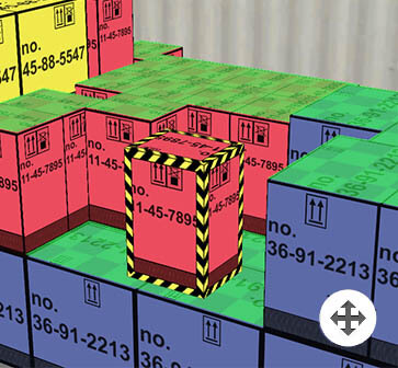 How to manually relocate an item in EasyCargo container packing calculator