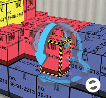 How to manually rotate an item in EasyCargo container packing calculator