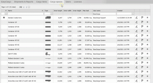 How to create a new cargo space in EasyCargo container load stuffing app