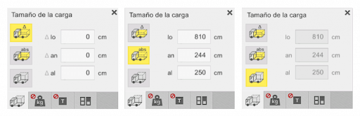 Las posibilidades como ajustar la disposición del espacio de carga