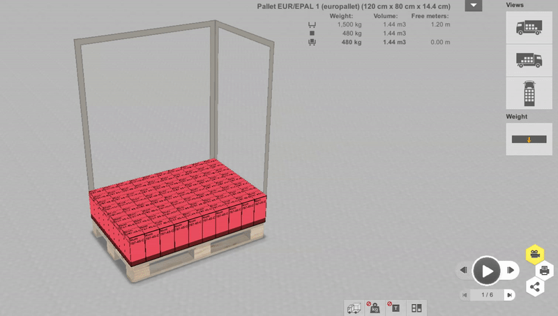 Cómo carga EasyCargo un pallet