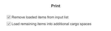 Load remaining items into additional cargo spaces