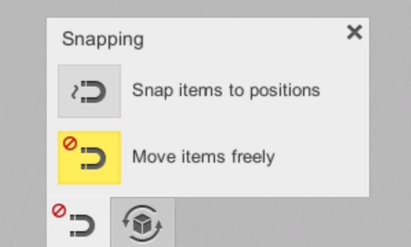 Imagen que muestra dónde encontrar la configuración de fijación de elementos en el software de planificación de carga para contenedores EasyCargo